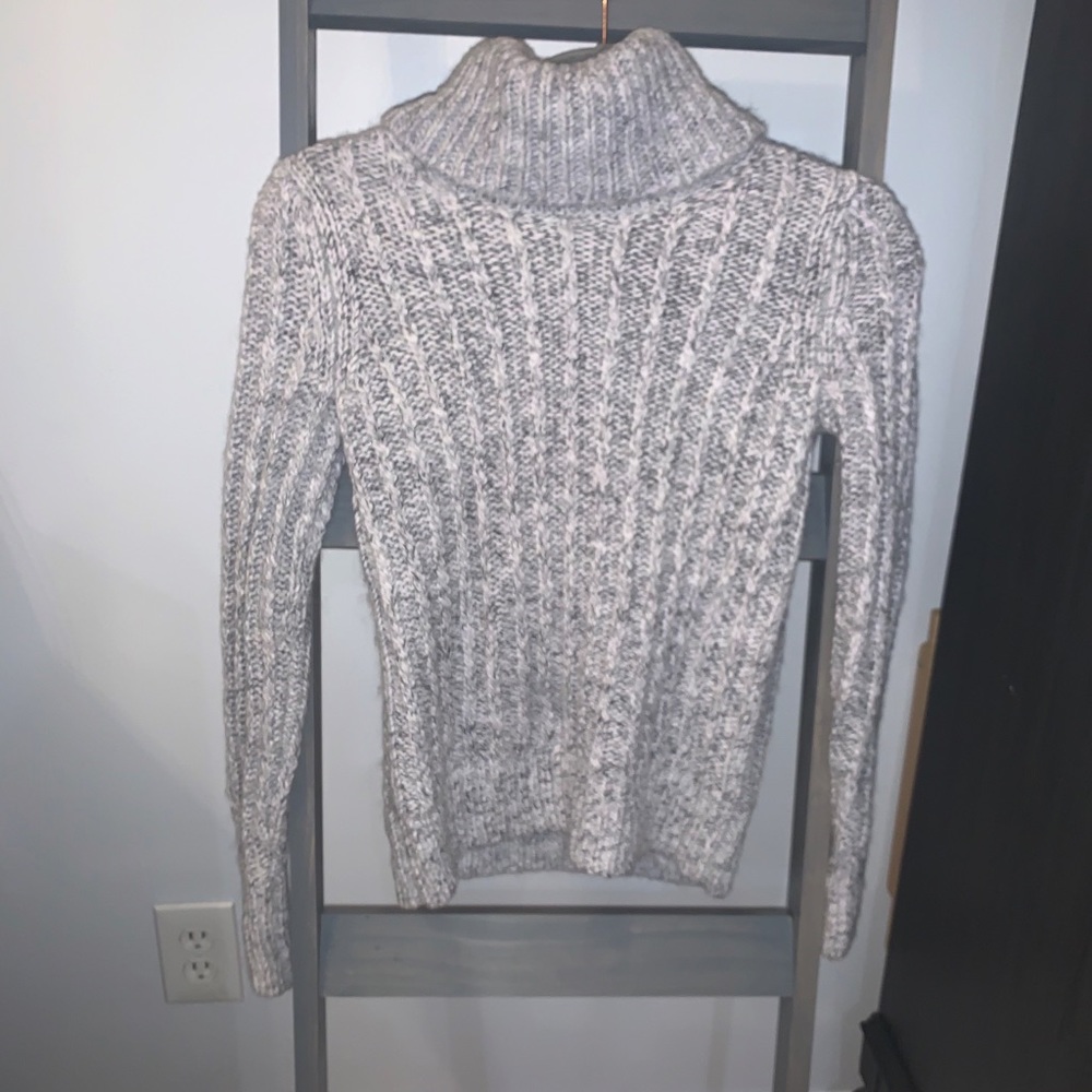 Sag Harbor Turtleneck Sweater Grey Small